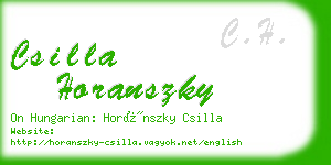 csilla horanszky business card